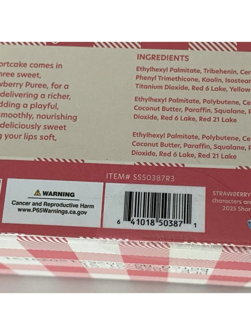Set Of 3 Strawberry Shortcake Celavi Hydrating Lip Balm Strawberry Jam Jelly NEW